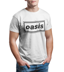 Playera Oasis - Logo de la Banda Blanca- Clásico Britpop