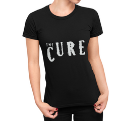 Playera The Cure: Un Clásico del Rock Gótico - Blanco y Negro - Para Mujer