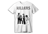 Camiseta The Killers - Banda en Blanco y Negro - Diseño Exclusivo - Color Blanco