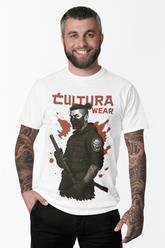 Playera Guerrero Skull Division – Estilo blackwork y neotradicional