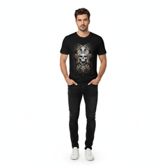 Playera Mexa Doble Calavera – Fuerza Ancestral