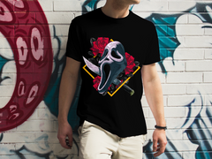 Camiseta de Halloween de Scream - Para Fans del Cine de Terror – Ideal para fiesta de Halloween - Color Negro - Halloween sin Scream no es Halloween