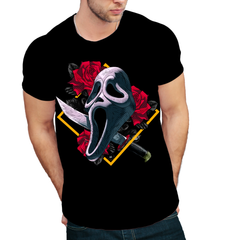Camiseta de Halloween de Scream - Para Fans del Cine de Terror – Ideal para fiesta de Halloween - Color Negro - Halloween sin Scream no es Halloween