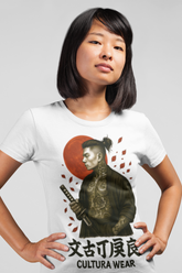 Playera Guerrero Samurái del Sol – Estilo Ilustrativo