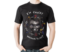 Playera Chucky el Muñeco Diabolico para Halloween - Para Fans del Cine de Terror