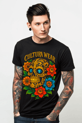 Playera Flor y Muerte - Arte Oscuro Mexicano – Estilo Neotradicional