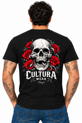 Playera Calavera y Rosas – Dark Art para Hombre