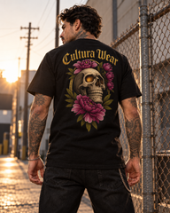 Playera Calavera Floral – Dark Art para Hombre | Cultura Wear