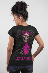 Playera Corazón Maldito – Estilo de Tatuaje Blackwork y Neotradicional
