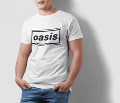 Playera Oasis - Logo de la Banda Blanca- Clásico Britpop