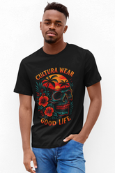 Playera Good Life – Calavera Tropical Estilo Tattoo