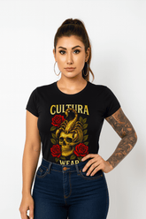 Playera El Beso del Escorpión - Tinta, Muerte y Rosas - Estilo Neotradicional Oscuro