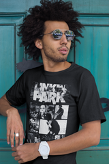 Playera Linking Park - Blanco y negro