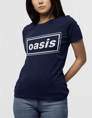 Playera Oasis - Logo de la Banda Azul- Clásico Britpop