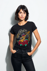 Playera Día de Muertos - Ritmo que Nunca Muere - Mariachi con Guitarra