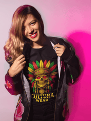 Playera Calavera Tribal Dorada – Estilo Tattoo Neotradicional