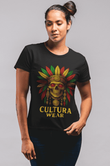 Playera Calavera Tribal Dorada – Estilo Tattoo Neotradicional