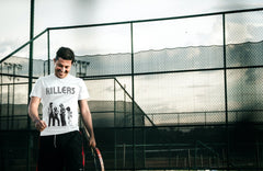 Camiseta The Killers - Banda en Blanco y Negro - Diseño Exclusivo - Color Blanco