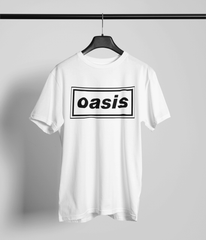 Playera Oasis - Logo de la Banda Blanca- Clásico Britpop