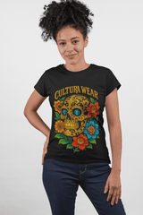 Playera Flor y Muerte - Arte Oscuro Mexicano – Estilo Neotradicional