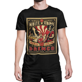 Playera The White Stripes - Cartel Vintage - Rock alternativo - Color Negro