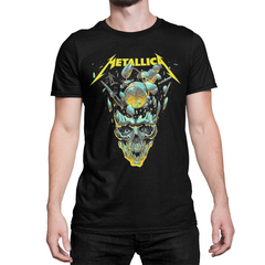 Camiseta Metallica - M72 World Tour - Craneo del Tiempo - Edición Limitada
