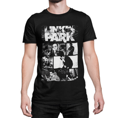 Playera Linking Park - Blanco y negro