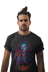 Playera Swipe Like Obey – Arte oscuro contra la adicción digital