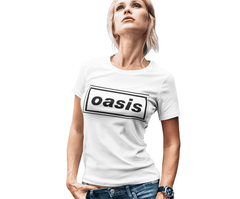 Playera Oasis - Logo de la Banda Blanca- Clásico Britpop