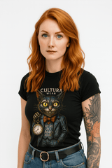 Playera We're All Mad Here - Gato estilo oscuro -Inspirado en Alicia