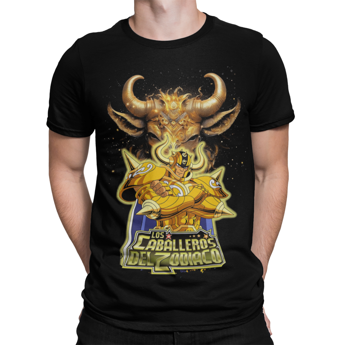 Playera Caballeros del Zodiaco: Aldebarán de Tauro - La Fuerza de un Toro Cósmico - Caballeros Dorados