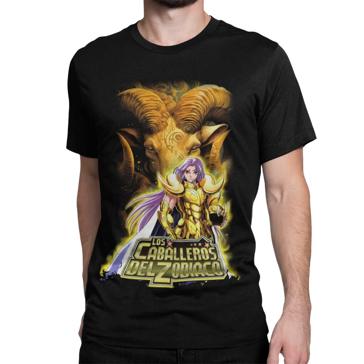 Playera Caballeros del Zodiaco: Mu de Aries - Edición Limitada - Caballeros Dorados