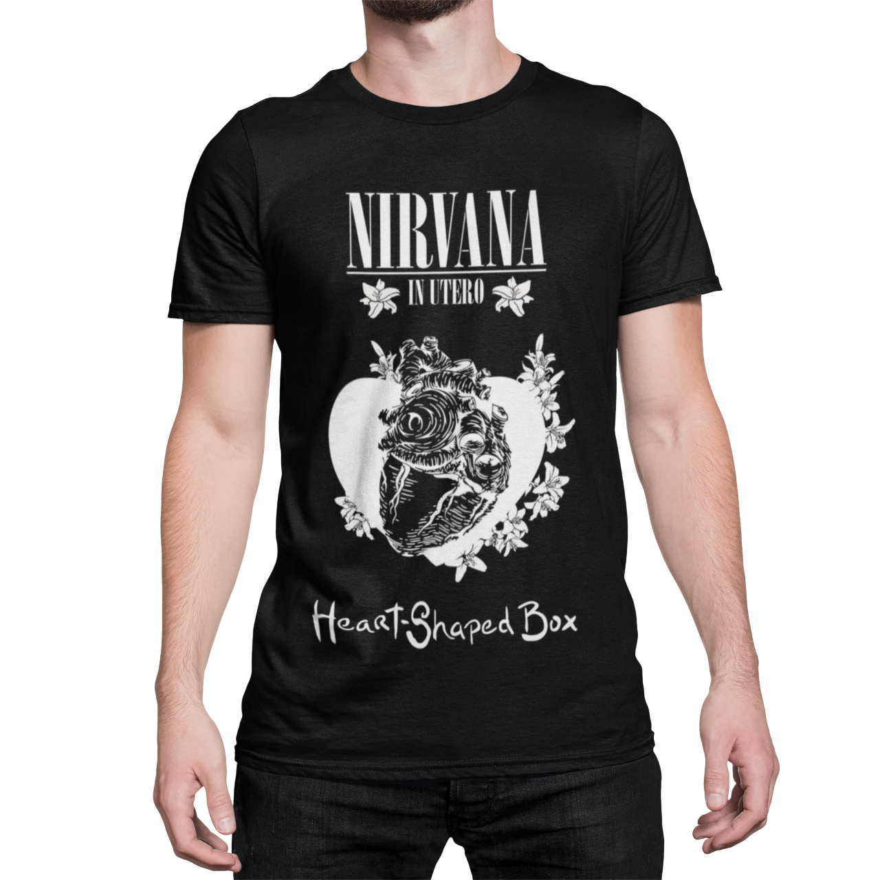 Playera Nirvana - In Utero - Heart-Shaped Box - Para fanaticos de la banda