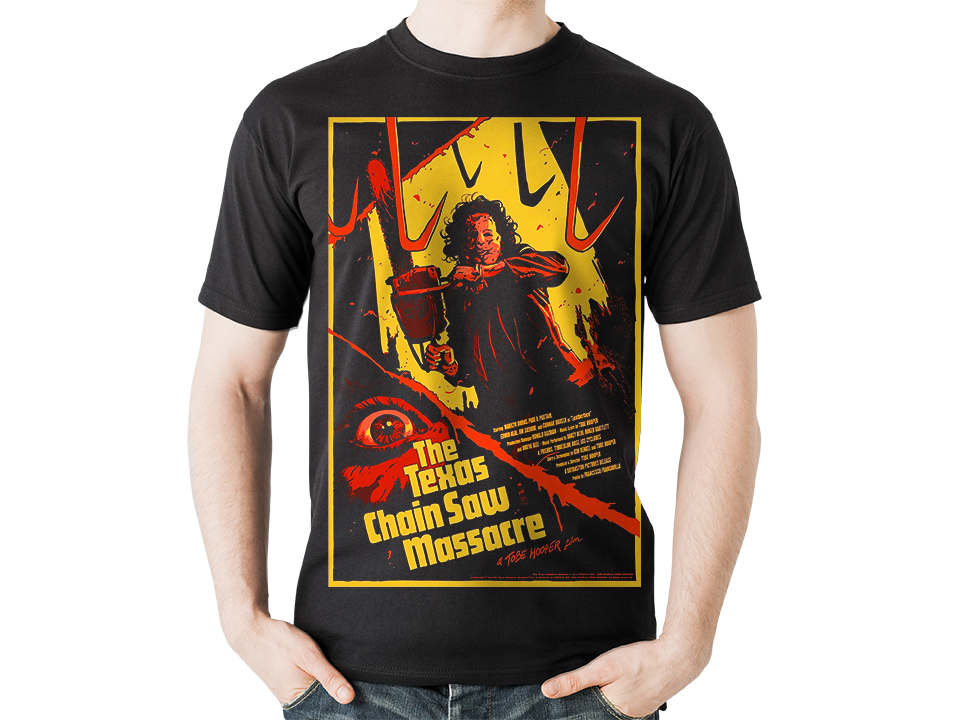 Playera para Halloween de Masacre en Texas - Cine de Terror – Color Negro