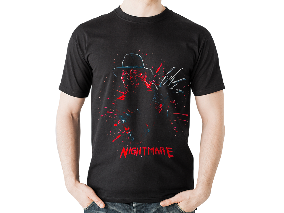 Playera para Halloween de Nightmare on Elm Street  - Cine de Terror – Freddy Frueger -  Fiesta de Halloween