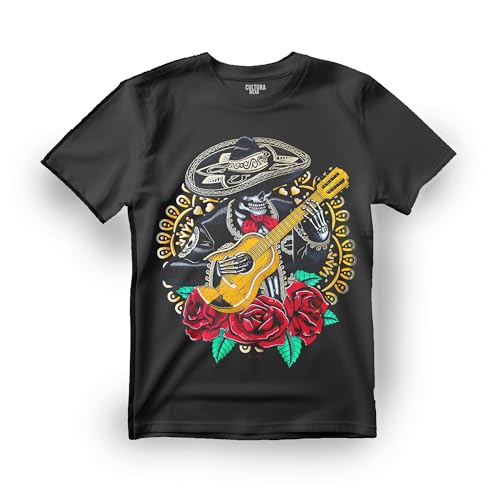Playera Día de Muertos - Ritmo que Nunca Muere - Mariachi con Guitarra