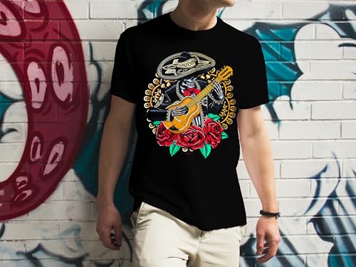 Playera Día de Muertos - Ritmo que Nunca Muere - Mariachi con Guitarra