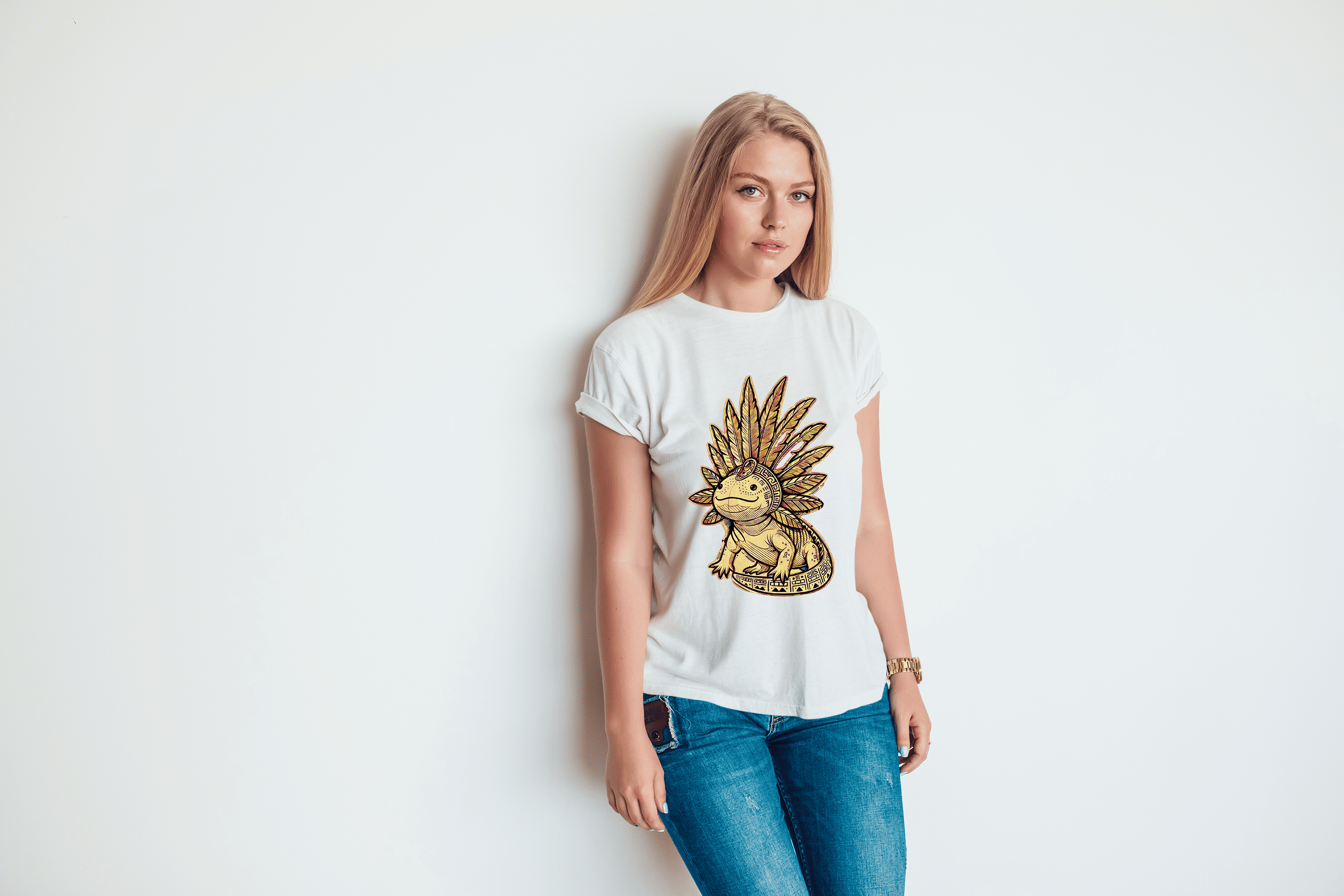 Playera Ajolote Guerrero – Orgullo Ancestral Mexicano