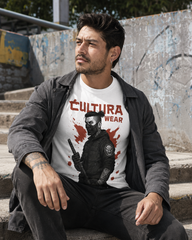 Playera Guerrero Skull Division – Estilo blackwork y neotradicional