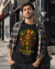 Playera Calavera Tribal Dorada – Estilo Tattoo Neotradicional