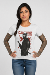 Playera Guerrero Skull Division – Estilo blackwork y neotradicional