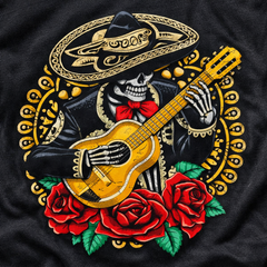 Playera Día de Muertos - Ritmo que Nunca Muere - Mariachi con Guitarra