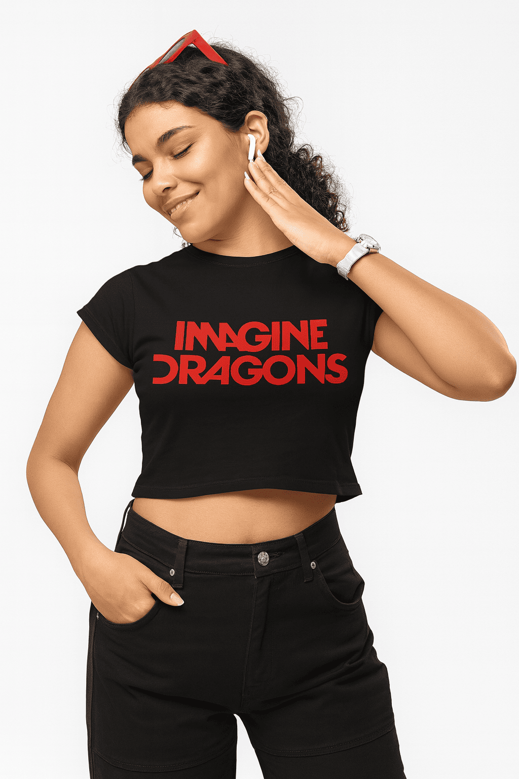 Playera Crop Top Exclusivo Imagine Dragons - Para Verdaderas Fans