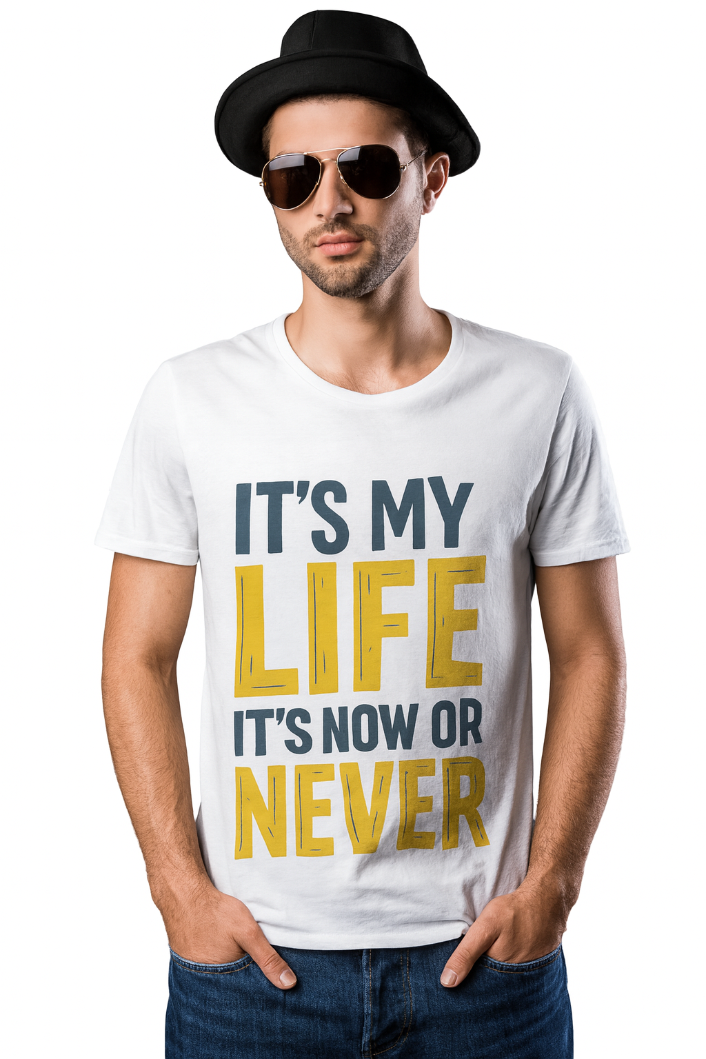 Playera It's My Life – Frase Icónica de Rebelión y Libertad | Estilo Rock Retro Unisex