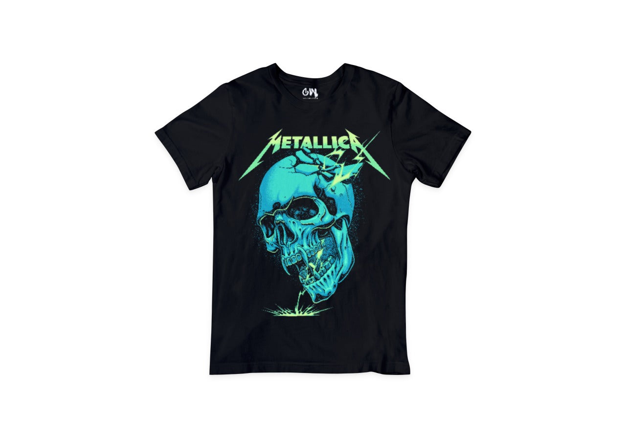 Playera Metallica: Energía Pura - Camiseta Negra con Diseño Impactante