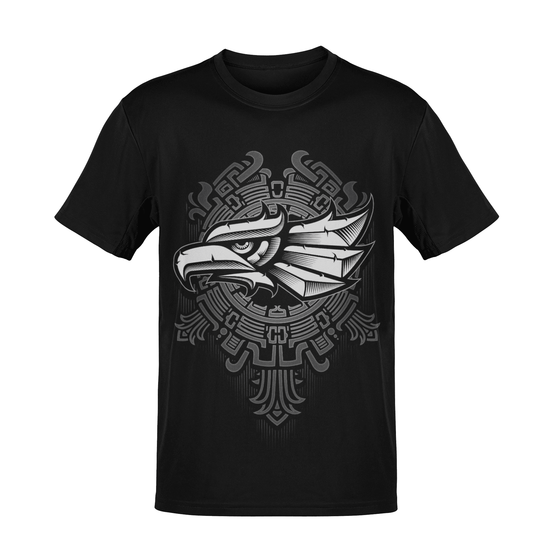 Playera unisex Cultura Wear con arte de águila mexicana estilo tribal contemporáneo