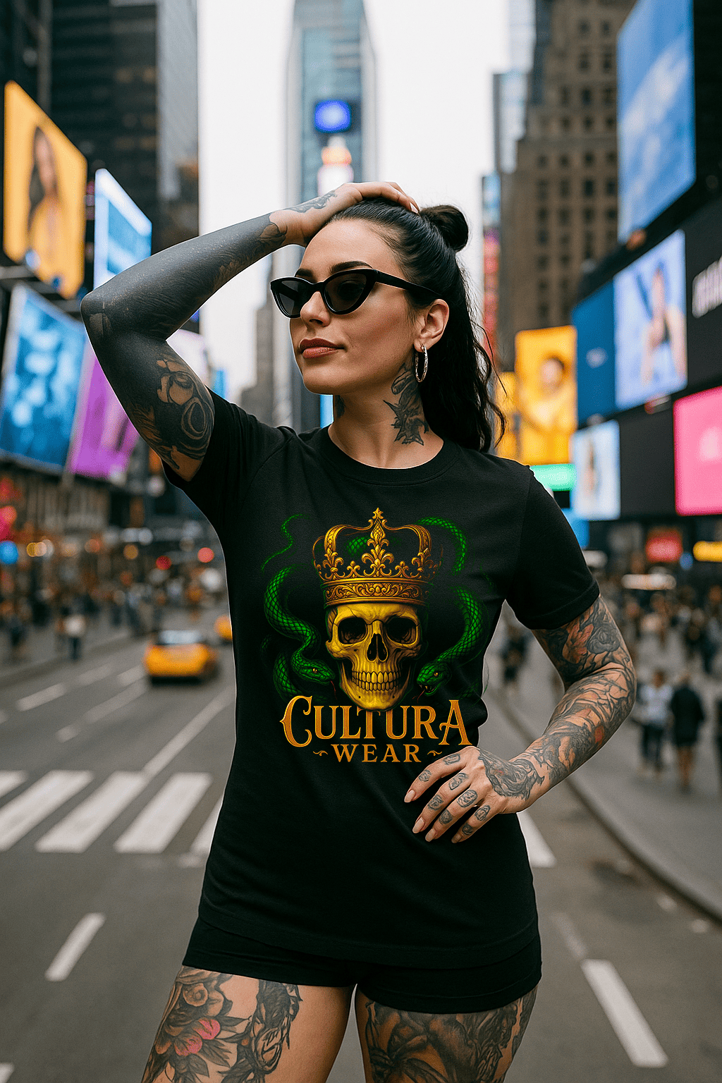 Playera El Rey Serpiente: Poder, Veneno y Rebelión – Estilo Tattoo Gótico