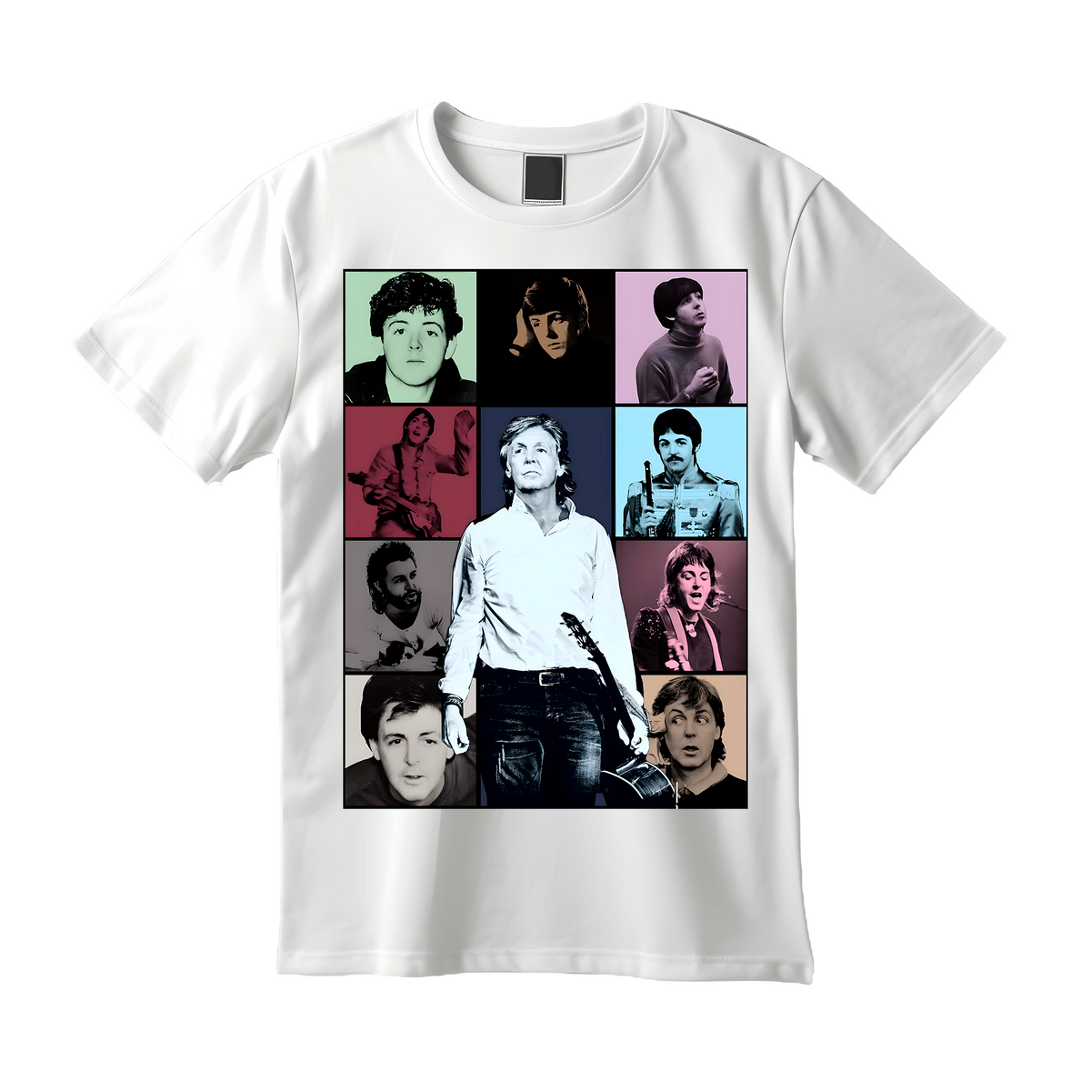 Playera Paul McCartney - Diferentes etapas de su carrera - Edición Especial - Color Blanco
