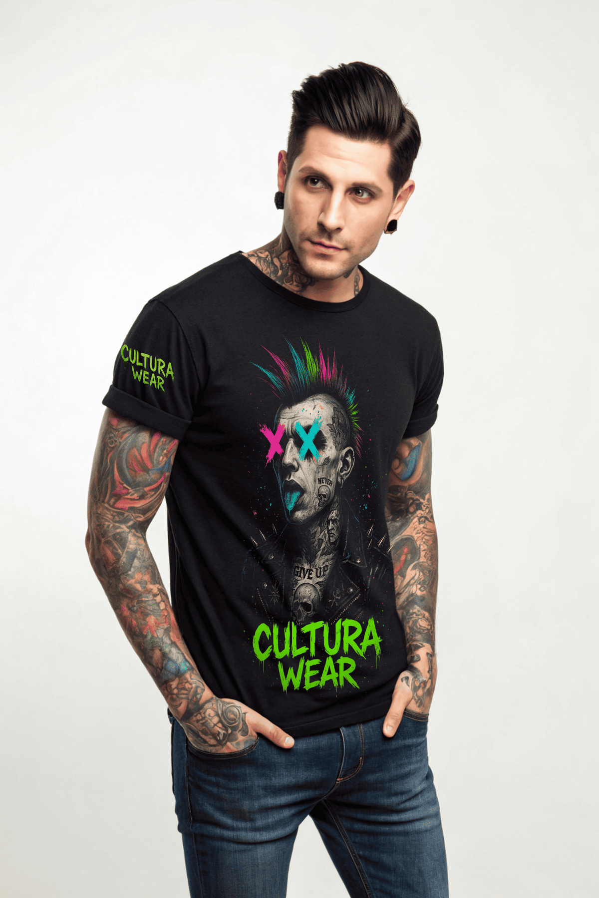 Playera Punk X Skull – Arte Neotradicional