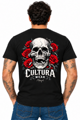 Playera Calavera y Rosas – Dark Art para Hombre